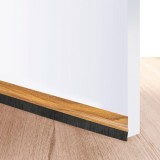 Burlete Puerta Pvc Roble Con Cepillo 1 Metro al por Mayor | Almacén de Ferretería