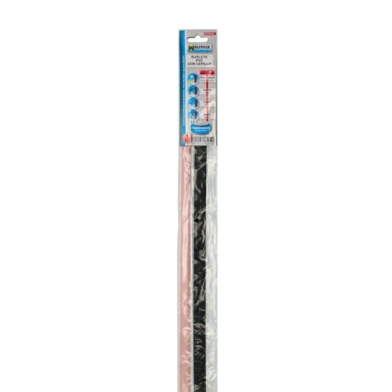 Burlete Puerta Pvc Transparente Con Cepillo 1 Metro al por Mayor | Almacén de Ferretería