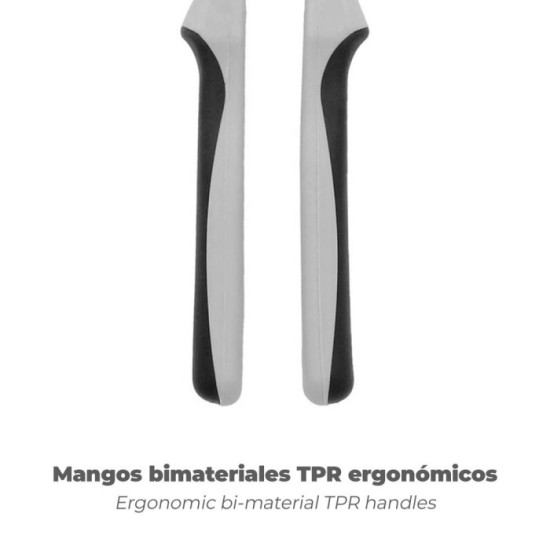 Tenazas Apertura Múltiple Negra Plus 250 mm, mangos Engomados DIN 8976, Pico De Loro, Alicates Extensibles, Tenazas Fontanero al