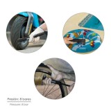 Bomba Para Bicicletas, Inflador Para Bicicleta, Bomba Patinete, Valvulas Schrader, Dunlop y Presta 8 Bares, Con soporte Bici al 
