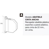 Recogedor Persiana Abatible Blanco Cinta 22 mm, al por Mayor | Almacén de Ferretería