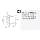 Recogedor Persiana Mini Blanco Cinta 18 mm, Empotrar Sin Pivotes al por Mayor | Almacén de Ferretería