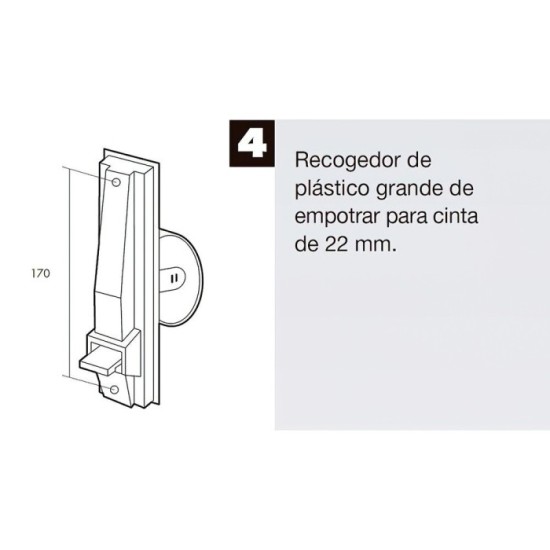 Recogedor Persiana Plastico Grande Cinta 22 mm, al por Mayor | Almacén de Ferretería