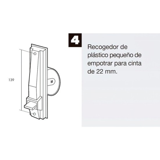 Recogedor Persiana Plastico Pequeño  Cinta 22 mm, al por Mayor | Almacén de Ferretería