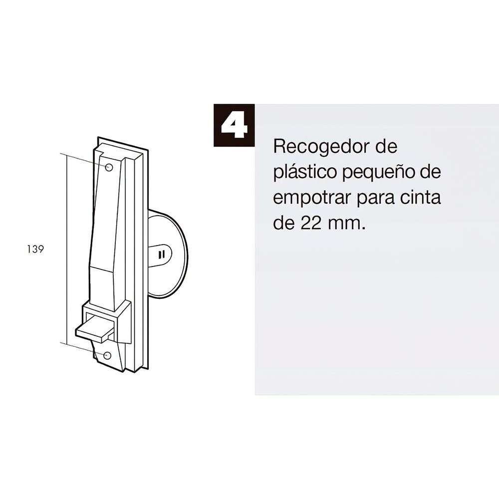 Recogedor Persiana Plastico Pequeño  Cinta 22 mm, al por Mayor | Almacén de Ferretería