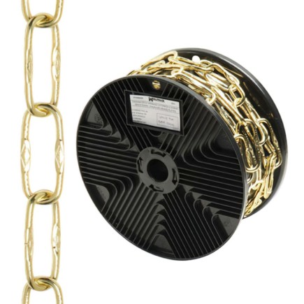 Cadena Decorativa Grabada Latonada 4,0x46 mm, Rollo 20 metros