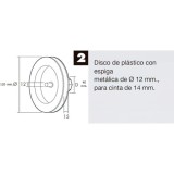 Disco Persiana Plastico Espiga Metalica 120x40 mm, Cinta 14 mm, al por Mayor | Almacén de Ferretería