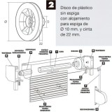 Disco Persiana Plastico Octogonal 160x60 mm, Cinta 22 mm, al por Mayor | Almacén de Ferretería