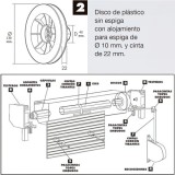 Disco Persiana Plastico Octogonal  130x40 mm, Cinta 22 mm, al por Mayor | Almacén de Ferretería