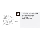 Capsula Persiana Metalica Con Espiga Para Eje 60 mm, al por Mayor | Almacén de Ferretería
