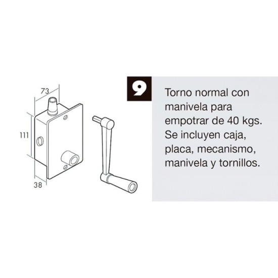 Torno Elevacion Persiana Empotrar Blanco al por Mayor | Almacén de Ferretería