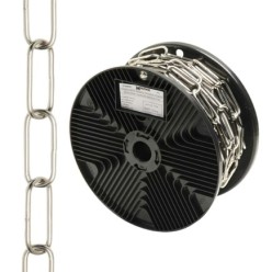 Cadena Decorativa Lisa Plateada 3,4x43 mm, Rollo 20 metros