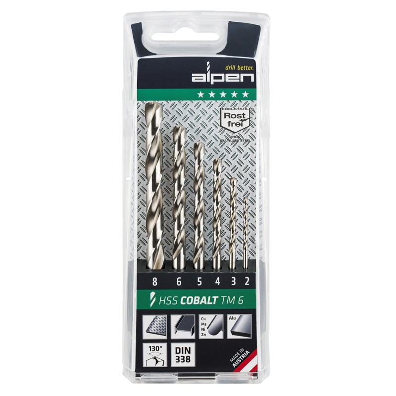 Estuche Brocas Alpen Cobalto  6 Piezas