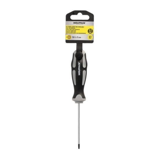 Destornillador Torx Inviolable Acero S2 Mango TPR Bimaterial, Medida T09 x Ø 3,0 x 75 mm, al por Mayor | Almacén de Ferretería