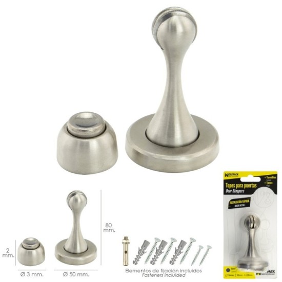 Tope Puerta Retenedor Magnetico Extrafuerte Acero Inoxidable Para Pared y Suelo al por Mayor | Almacén de Ferretería