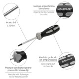 Destornillador Torx Inviolable Acero S2 Mango TPR Bimaterial, Medida T25 x Ø 6,0 x 100 mm, al por Mayor | Almacén de Ferretería
