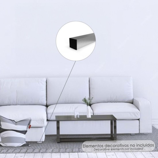 Contera Interior Plastico Cuadrada 60x60 mm, Color Negro, Bolsa 50 Unidades, Contera Mesa, Silla, Muebles, Estanteria al por May