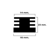 Contera Cuadrada Interior Negra 16x16 mm, Blister 4 piezas, al por Mayor | Almacén de Ferretería