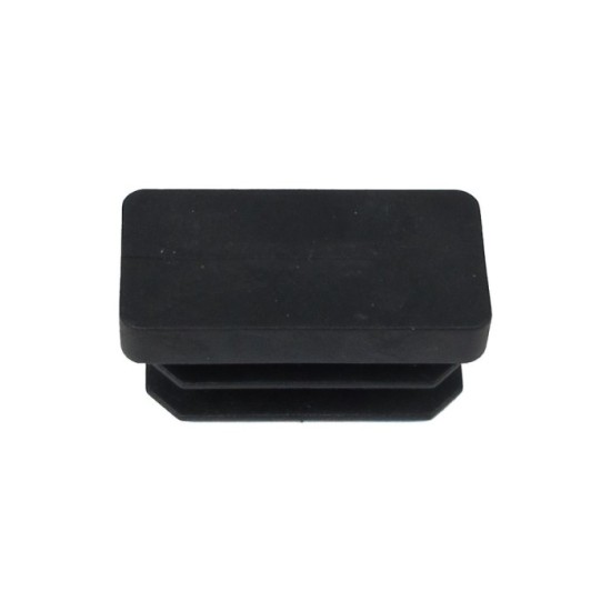 Contera Rectangular Negra 15x30mm, Blister 4 piezas, al por Mayor | Almacén de Ferretería