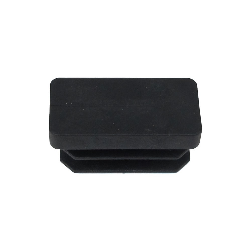 Contera Rectangular Negra 15x30mm, Blister 4 piezas, al por Mayor | Almacén de Ferretería