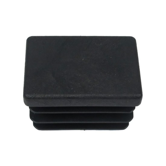 Contera Rectangular Negra 25x35mm, Blister 4 piezas, al por Mayor | Almacén de Ferretería