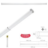 Barra Visillo Extensible 148,5/240 cm,Con Muelle Presion Ajustable  (1 Pieza) al por Mayor | Almacén de Ferretería
