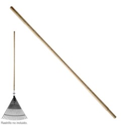 Mango Madera Conico 1200x28 mm, Rastrillo Plástico