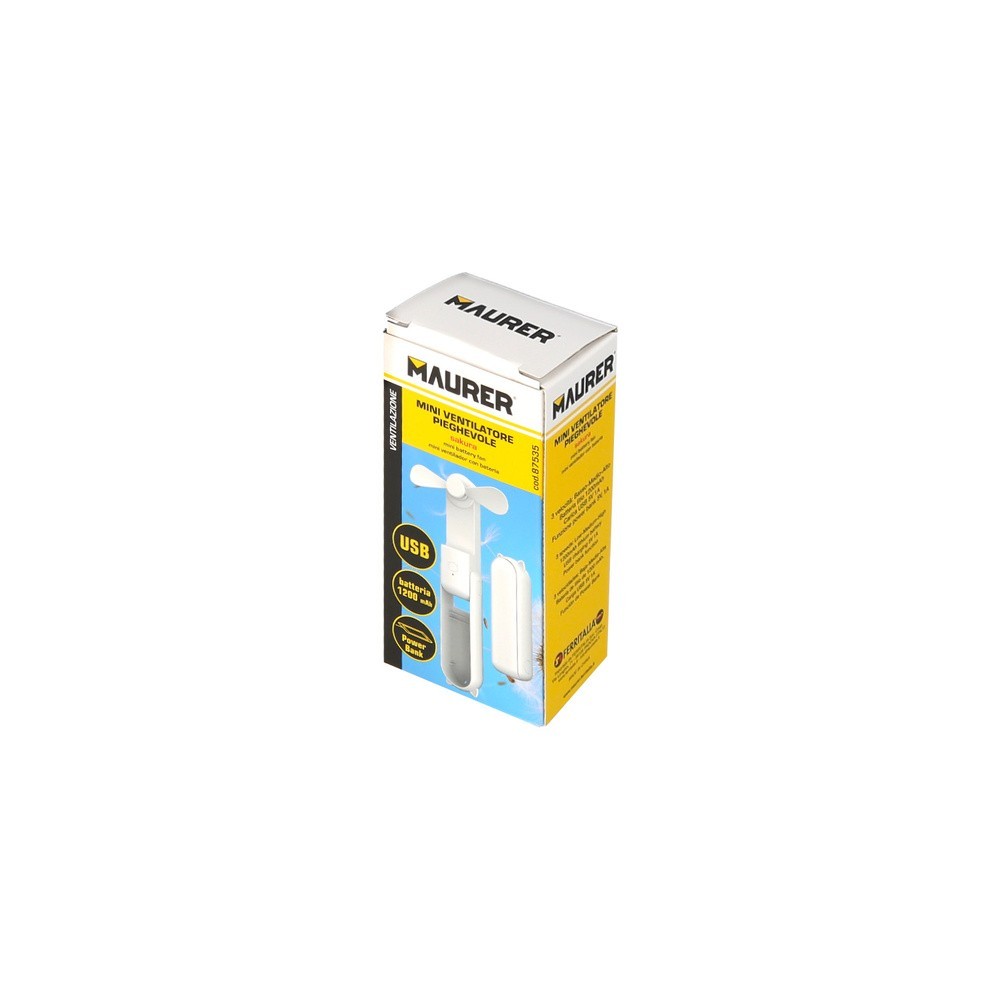 Mini Ventilador Plegable Recargable A Bateria, 3 Velocidades Funcion Powerbank al por Mayor | Almacén de Ferretería