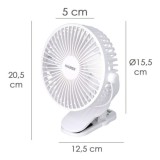 Ventilador Con Clip Sobremesa Ø 15 cm, Recargable al por Mayor | Almacén de Ferretería