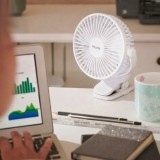 Ventilador Con Clip Sobremesa Ø 15 cm, Recargable al por Mayor | Almacén de Ferretería