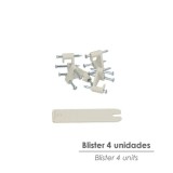 Colgador Wolfpack 299h (Bl, 4u) Clavar al por Mayor | Almacén de Ferretería