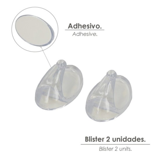 Colgador Oryx  Transparente Grande (Blister 2 Unidades) Adhesivo al por Mayor | Almacén de Ferretería