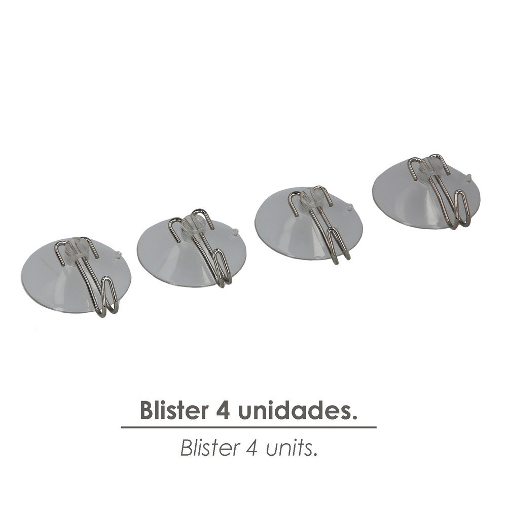 Colgador Oryx Ventosa 38 mm, (Blister 4 Unidades) al por Mayor | Almacén de Ferretería