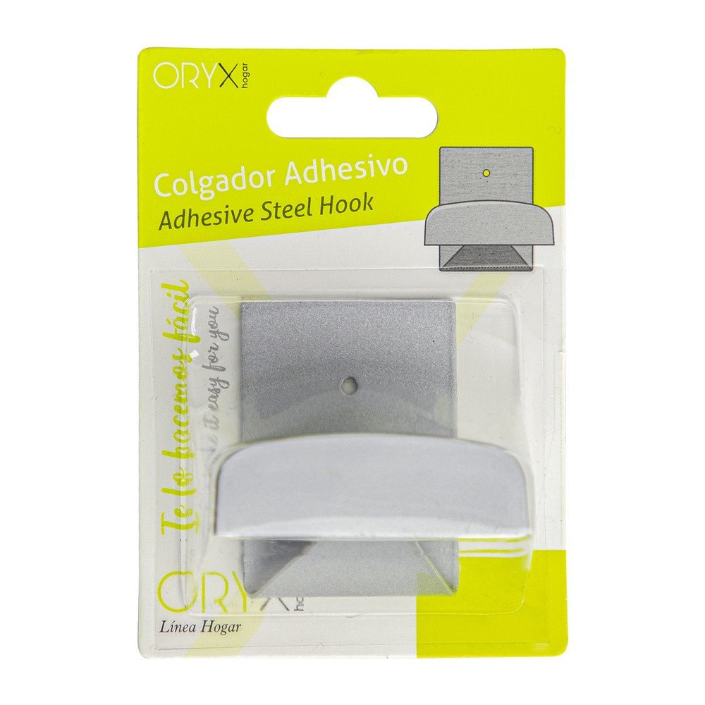 Colgador Percha Adhesivo Acero Inoxidable Color Gris al por Mayor | Almacén de Ferretería