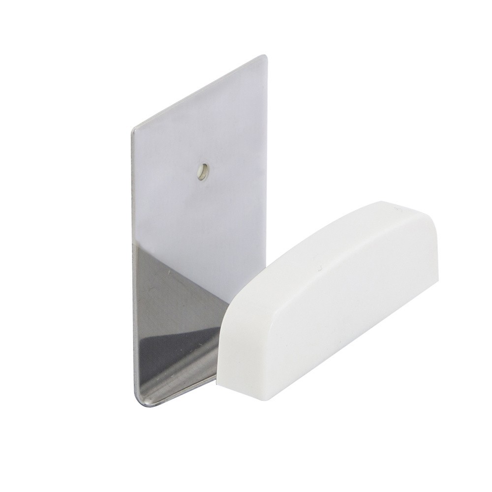 Colgador Percha Adhesivo Acero Inoxidable Color Metalizado / Blanco al por Mayor | Almacén de Ferretería