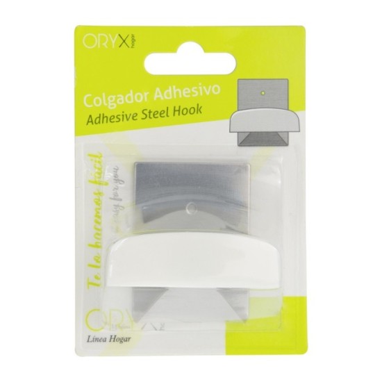 Colgador Percha Adhesivo Acero Inoxidable Color Metalizado / Blanco al por Mayor | Almacén de Ferretería