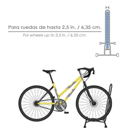 Soporte Para Bicicletas De Suelo, Ancho Rueda 6,5 cm, tacos Antideslizantes, Caballete Bicicleta, Soporte E Bike al por Mayor | 
