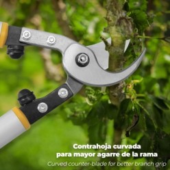 Tijeras Podar 2 Manos Profesional Forja y Alumnio 75 cm,