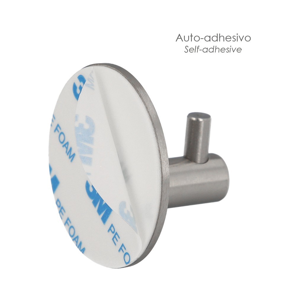Gancho Colgador Baño Individual Toallas / Albornoz Color Inox Autoadhesivo Resistente, Sin Tornillos al por Mayor | Almacén de F