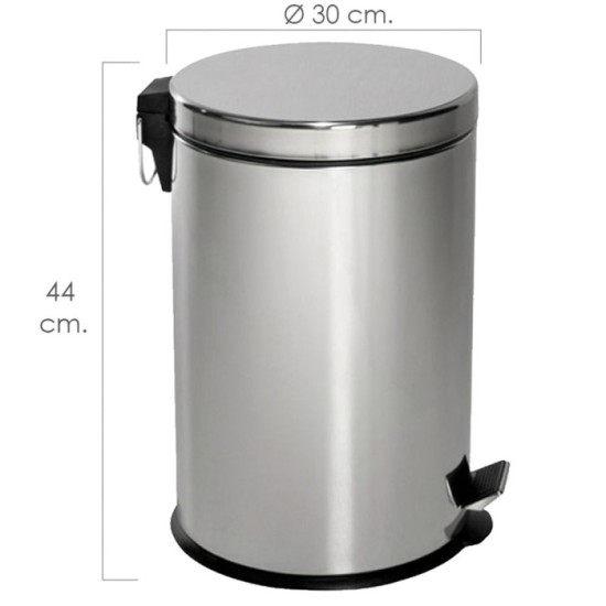 Papelera Maurer  Inoxidable Cocina / Baño 20 Litros 30x44  cm, al por Mayor | Almacén de Ferretería