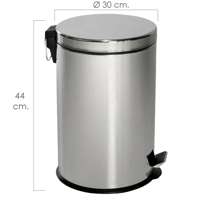 Papelera Maurer  Inoxidable Cocina / Baño 20 Litros 30x44  cm, al por Mayor | Almacén de Ferretería
