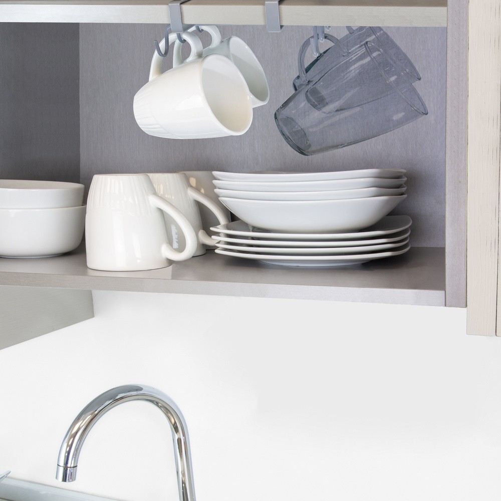 Colgador Tazas, Soporte Cocina Bajo Mueble, Acero Cuelgatazas para 10 tazas al por Mayor | Almacén de Ferretería