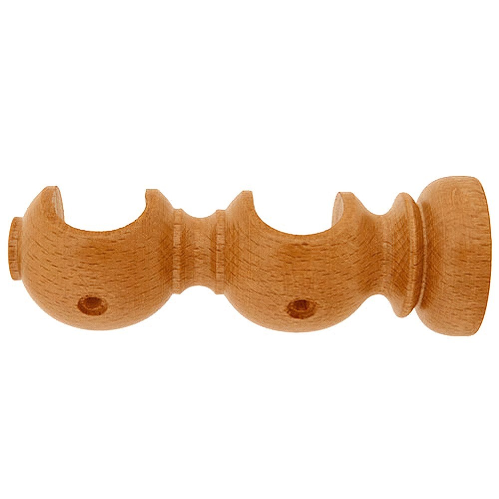 Soporte Madera Liso Abierto Doble 28x120 mm, Teca al por Mayor | Almacén de Ferretería
