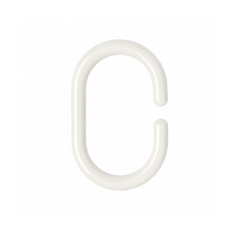 Anillas Para Cortinas de Ducha Oval, Anilla Baño Oval 18 mm, Blanca (Bolsa 100 Unidades) al por Mayor | Almacén de Ferretería
