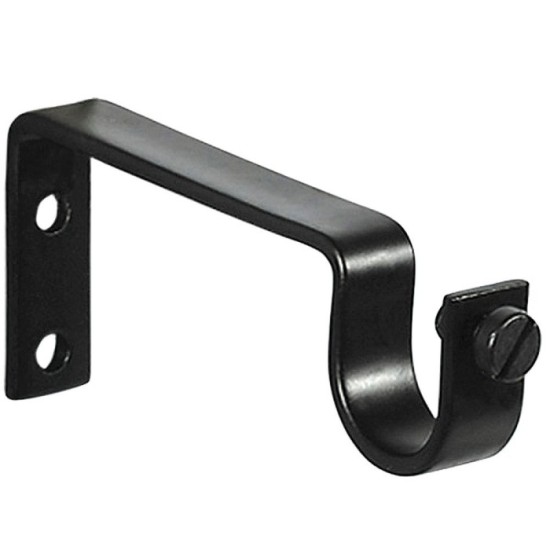 Soporte Sencillo Forja Ø 20 mm, Negro (Blister 2 Piezas) al por Mayor | Almacén de Ferretería