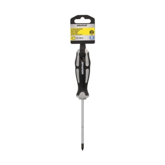 Destornillador Pozidriv Acero S2 Mango TPR Bimaterial, Medida PZ 1 x Ø 5 x 100 mm,  DIN5262, al por Mayor | Almacén de Ferreterí