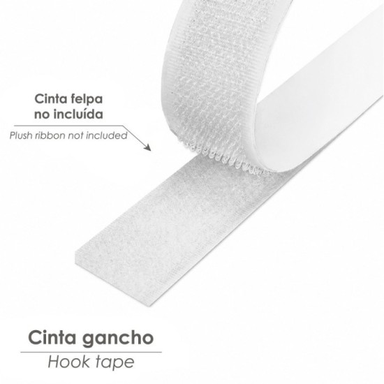 Cinta Velcro Gancho Con Adhesivo Blanco Rollo 25 metros al por Mayor | Almacén de Ferretería