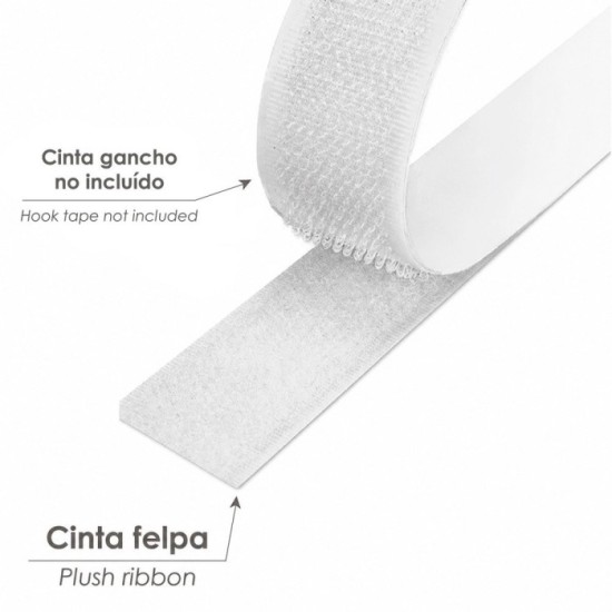 Cinta Velcro Felpa Con Adhesivo Blanco Rollo 25 metros al por Mayor | Almacén de Ferretería