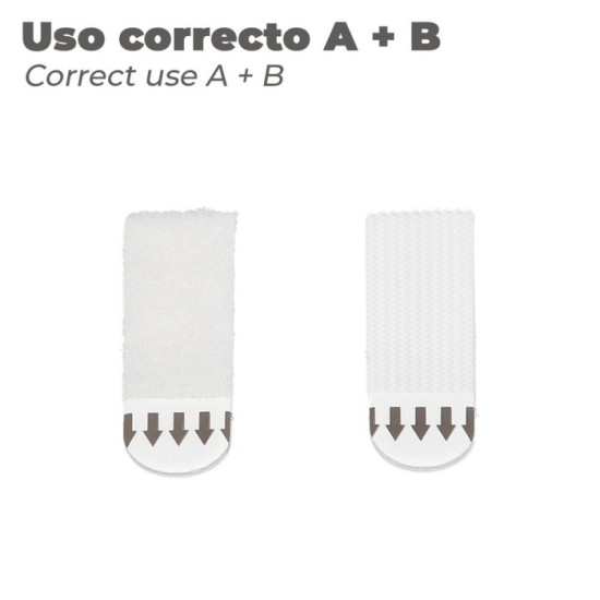 Tiras Colgadoras Adhesicas Con Velcro 16 x 55 mm, Blister 4 unidades al por Mayor | Almacén de Ferretería