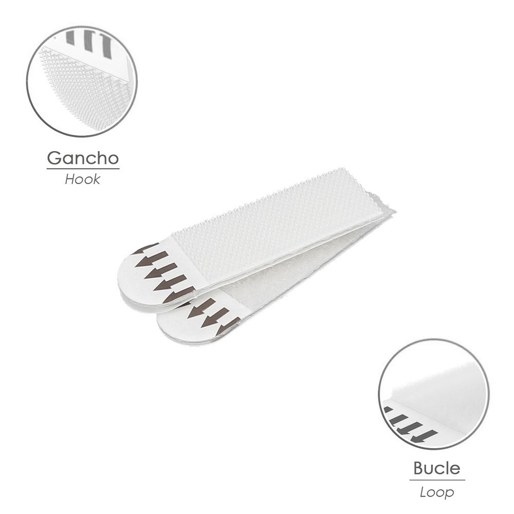 Tiras Colgadoras Adhesicas Con Velcro 16 x 55 mm, Blister 4 unidades al por Mayor | Almacén de Ferretería